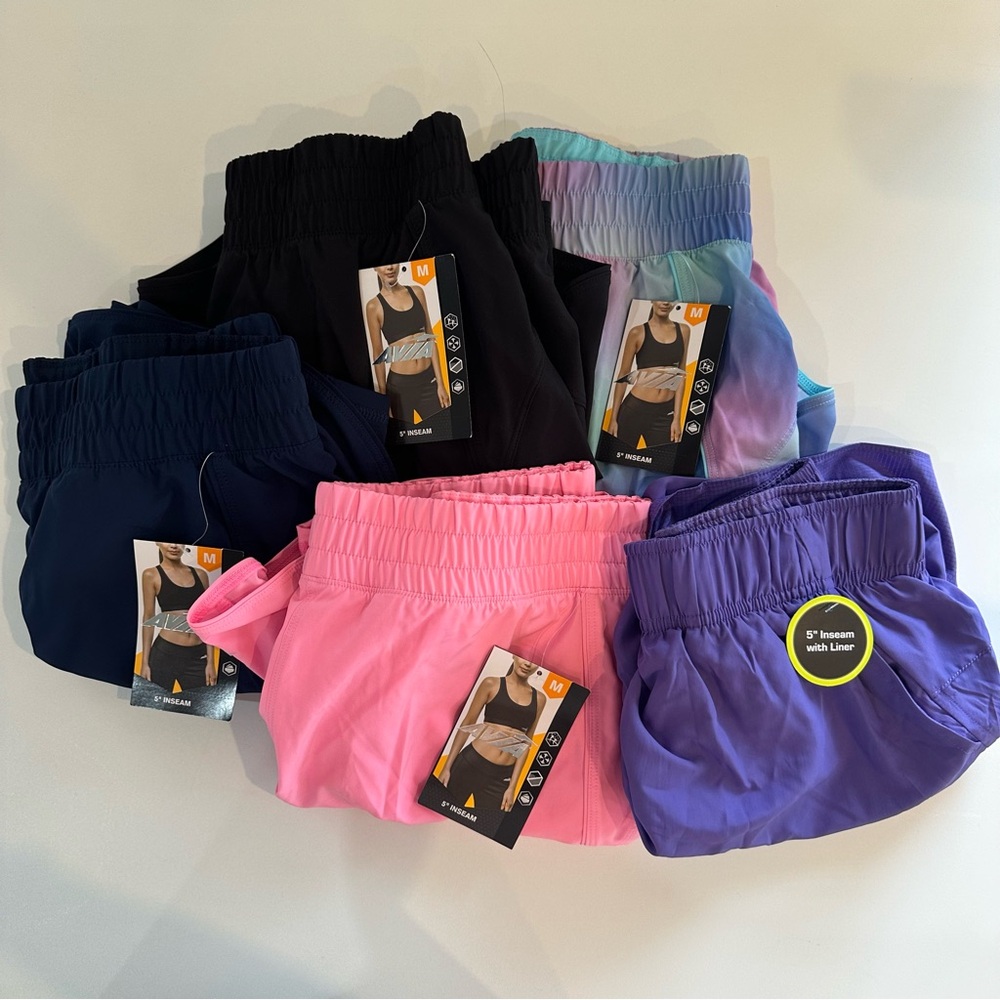 NWT - Colorful Running Shorts Collection - 5 Pairs | Size Medium (8-10)